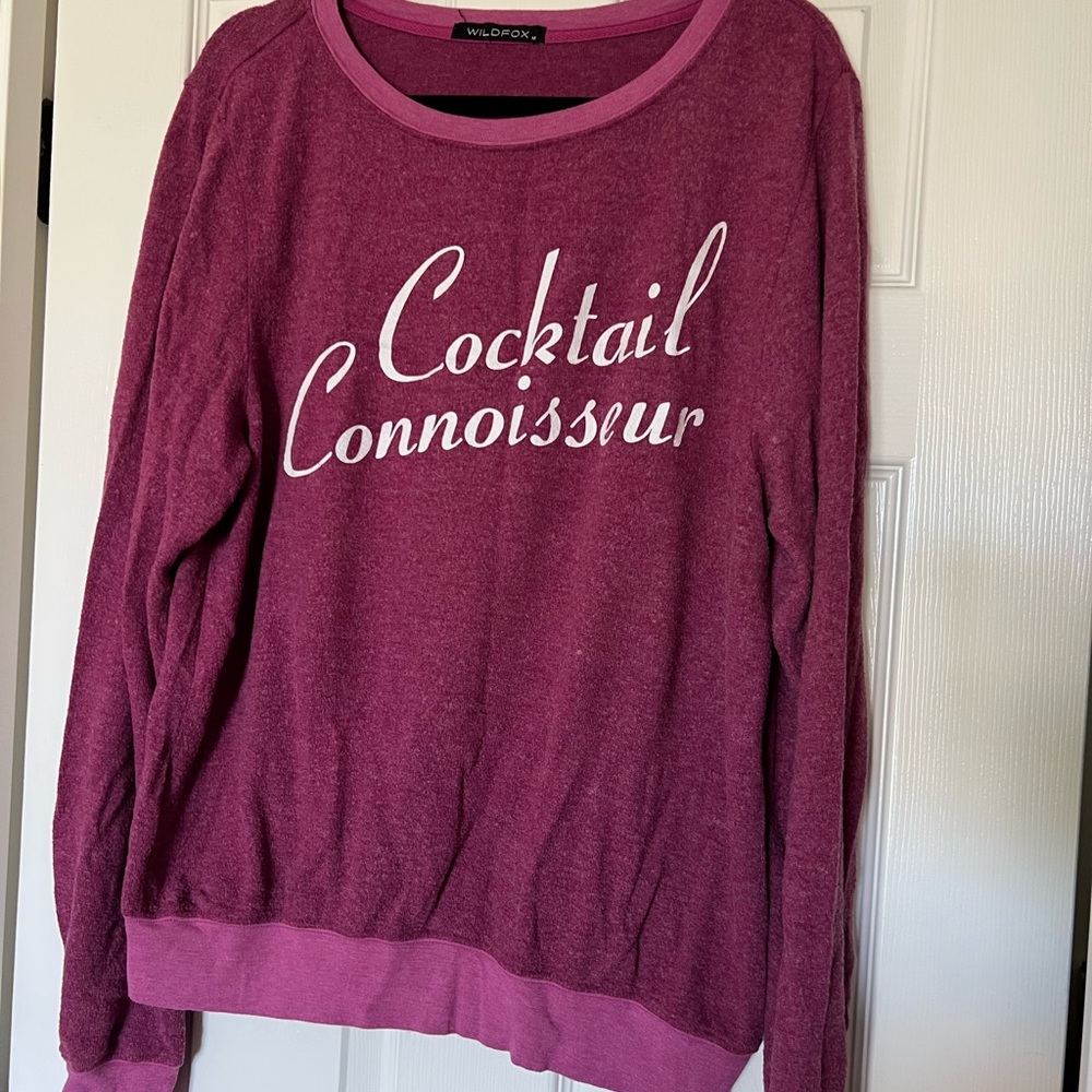 Wildfox Pink Crew Neck Sweater Cocktail Connoisseur